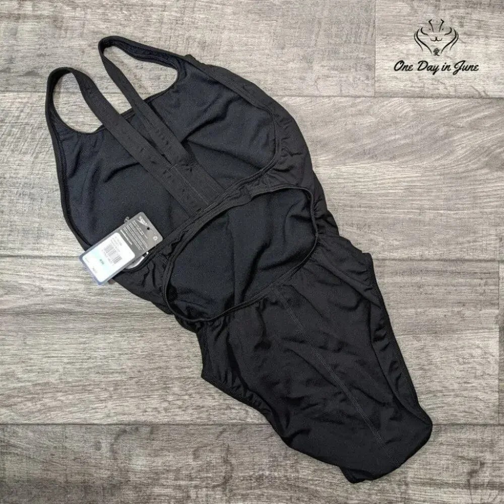 Speedo Endurance+ Super Pro Solid One Piece Swimsuit Size Black NWT Size 8 (34)